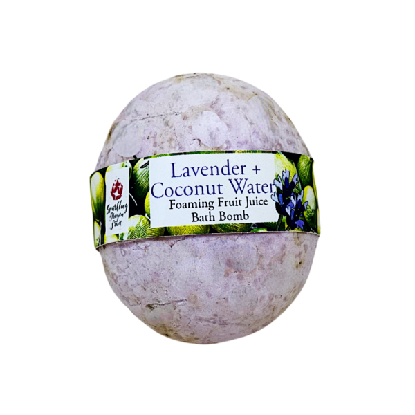 Lavender + Coconut Water Foaming Fruit Juice Bath Bomb